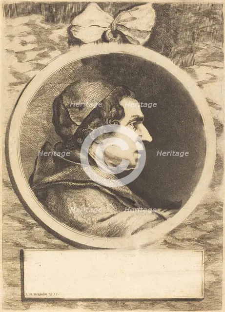 Portrait of an Abbot, 1767. Creator: Claude Henri Watelet.