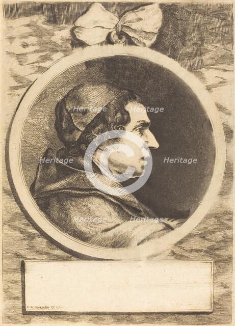 Portrait of an Abbot, 1767. Creator: Claude Henri Watelet.