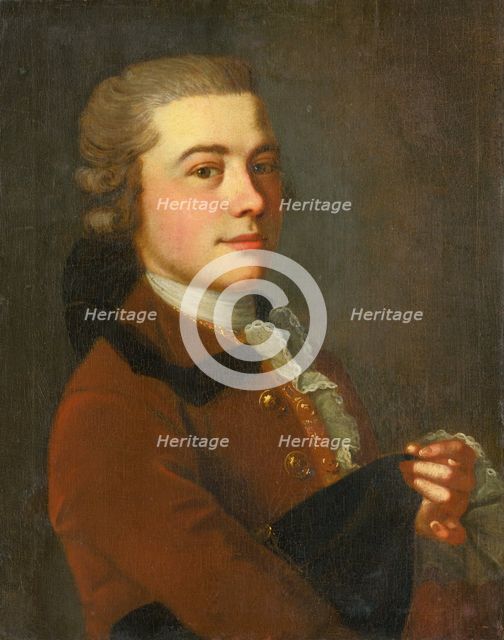 Portrait of an actor in the Berlin Opera, 1750-1770. Creator: Samuel Hanrich.