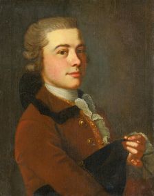 Portrait of an actor in the Berlin Opera, 1750-1770. Creator: Samuel Hanrich