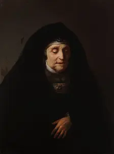 Portrait of an aged woman in oriental costume, 1729-1739. Creator: Jan Lievens