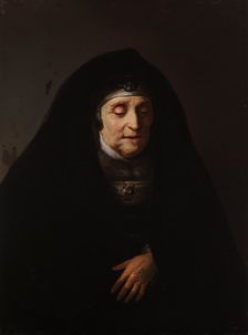 Portrait of an aged woman in oriental costume, 1729-1739. Creator: Jan Lievens