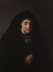 Portrait of an aged woman in oriental costume, 1729-1739. Creator: Jan Lievens