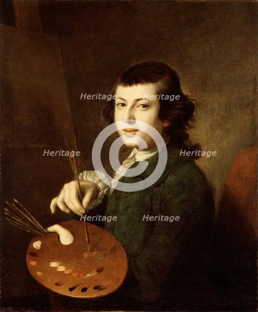 Portrait of an Artist, c1765. Creator: Henry Benbridge.