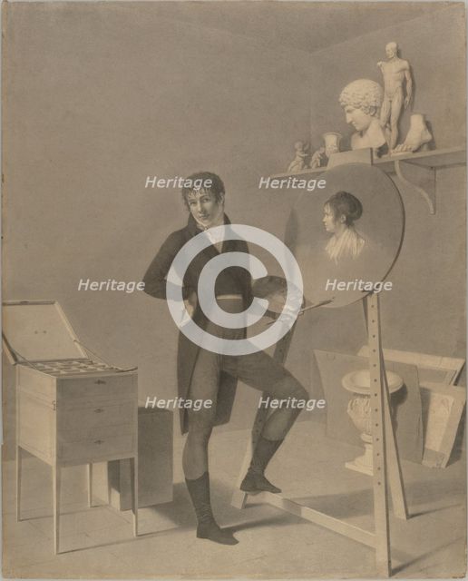 Portrait of an Artist in his Studio, about 1800. Creator: Robert Lefevre.