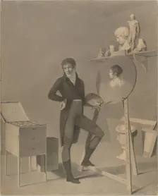 Portrait of an Artist in his Studio, about 1800. Creator: Robert Lefevre