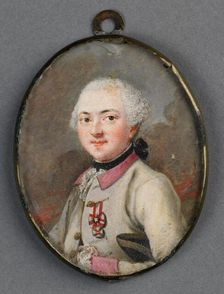 Portrait of an Austrian officer, 1770-1790. Creator: Anon
