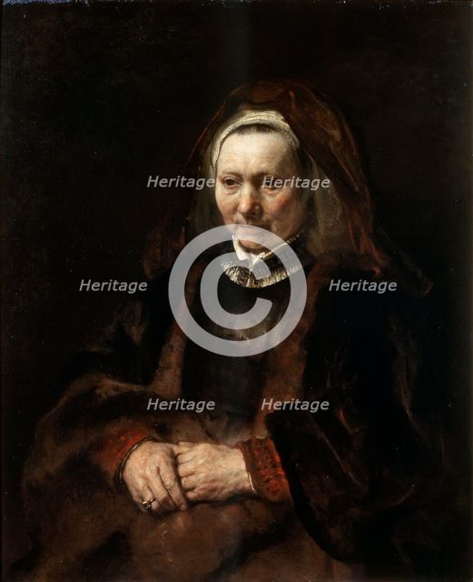'Portrait of an Elderly Woman', 1650-1652.  Artist: Rembrandt Harmensz van Rijn    