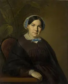 Portrait of an Elderly Woman, 1850. Creator: Konstantin Trutovsky