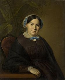 Portrait of an Elderly Woman, 1850. Creator: Konstantin Trutovsky