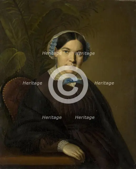 Portrait of an Elderly Woman, 1850. Creator: Konstantin Trutovsky.