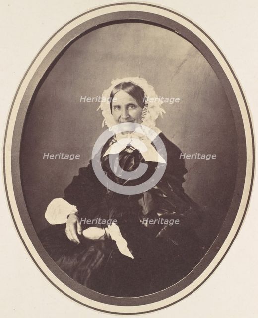 [Portrait of an Elderly Woman], 1850s-60s. Creator: Franz Antoine.