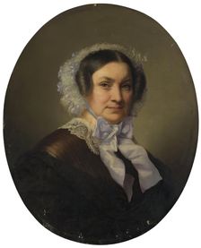 Portrait of an Elderly Woman, 1860. Creator: Louis Stanislas Faivre-Duffer