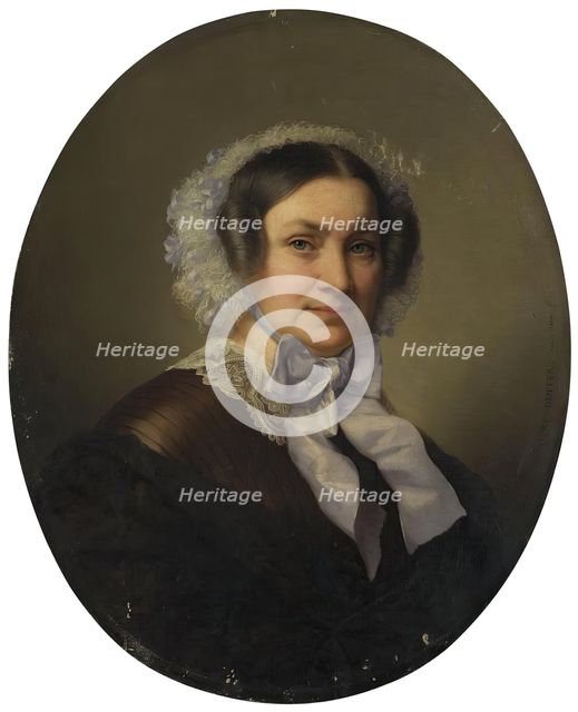Portrait of an Elderly Woman, 1860. Creator: Louis Stanislas Faivre-Duffer.