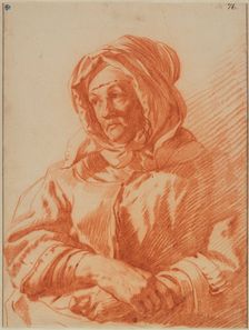 Portrait of an Elderly Woman Wearing a Kerchief Creator: Karel Du Jardin