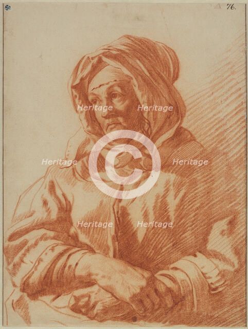Portrait of an Elderly Woman Wearing a Kerchief Creator: Karel Du Jardin.
