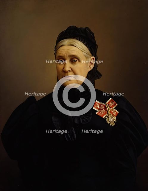 Portrait of an Elderly Woman, Maria Novosiltseva, 1902. Creator: Pyotr Petrovich Zabolotsky.