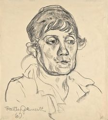 Portrait of an elderly lady, 1960. Creator: Walther Gamerith