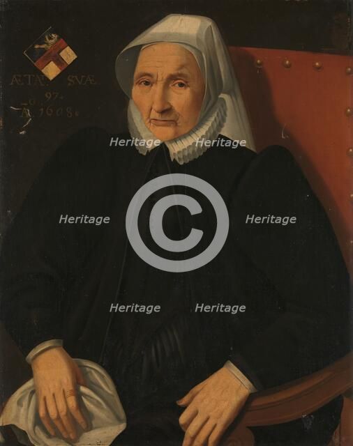 Portrait of an Elderly Lady of the Haling Family, after 1630. Creator: Anon.