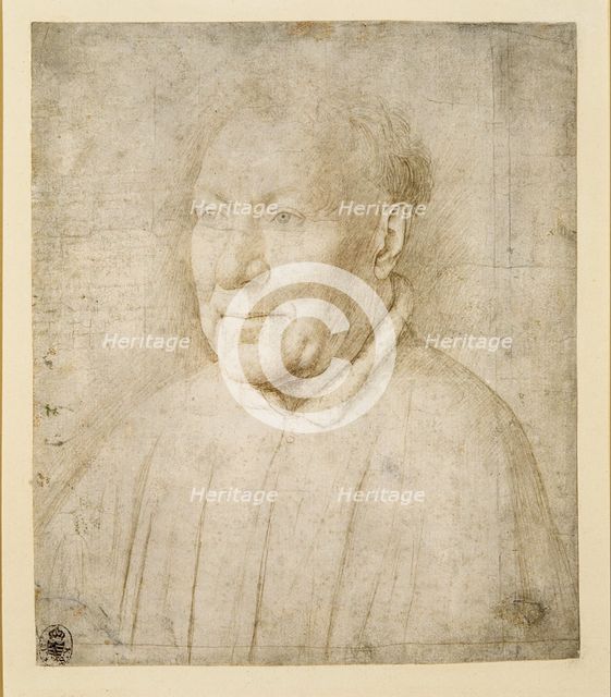 Portrait of an Elderly Man (Cardinal Niccolò Albergati), c1435. Creator: Eyck; Jan van (1390-1441).