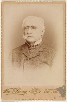 Portrait of an elderly man with a white moustache, with initial W.B.S., printed in vignette... 1891. Creator: William Foss Shorey