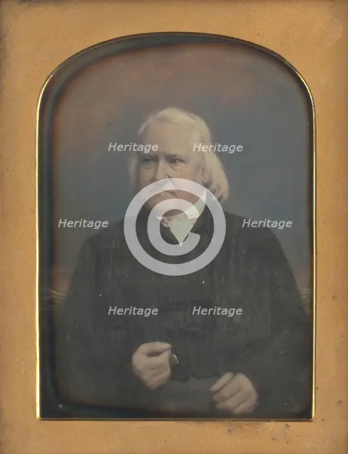 Portrait of an Elderly Man with Long White Hair, about 1855-1859. Creator: Unknown.