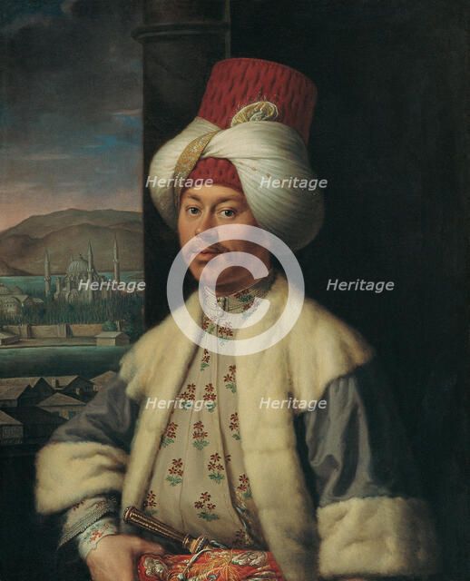 Portrait of An European in Turkish Costume, Second Half of the 18th cen.. Artist: Favray, Antoine de (1706-1791)