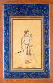 Portrait of an Indian Prince, 1651. Creator: Baha al-Din Gilani (17th century)