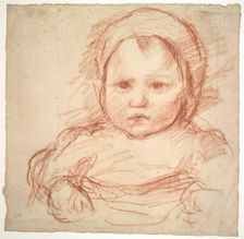 Portrait of an Infant, 1800s-1900s. Creator: Henri Cros (French, 1840-1907)