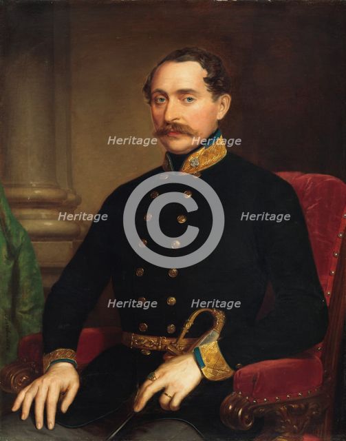 Portrait of an officer, 1854. Creator: Miklos Barabas.