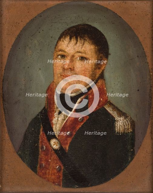 Portrait of an Officer of the National Cavalry of 1790-1795, 1805. Creator: Gwarowski.