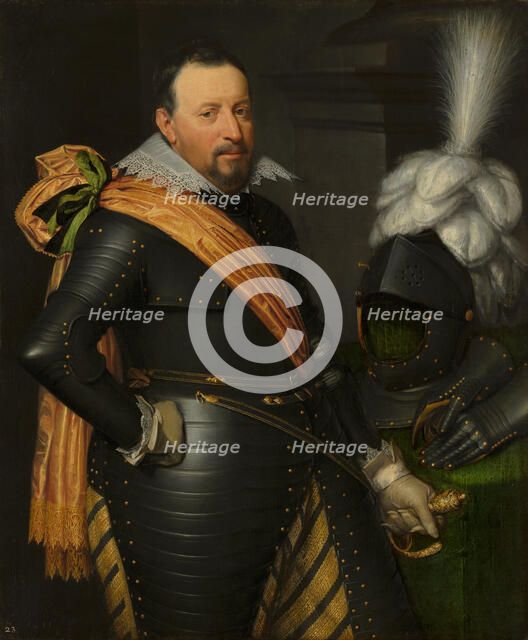 Portrait of an Officer, possibly Adolf van Meetkerken (d. 1625), c1610s. Creator: Jan Anthonisz van Ravesteyn.