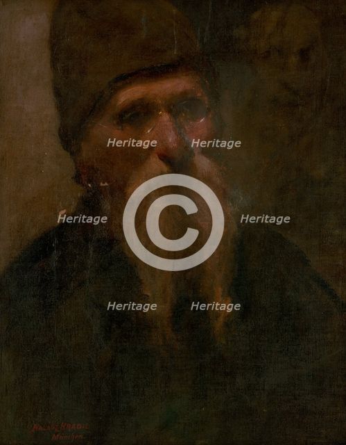 Portrait of an old man, 1899. Creator: Elemír Halász-Hradil.