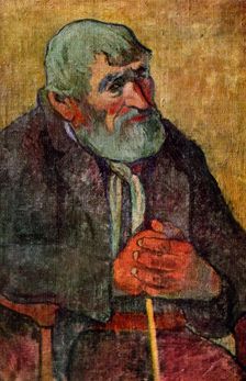 Portrait of an Old Man with a Stick 1889-1890 (1939).Artist: Paul Gauguin