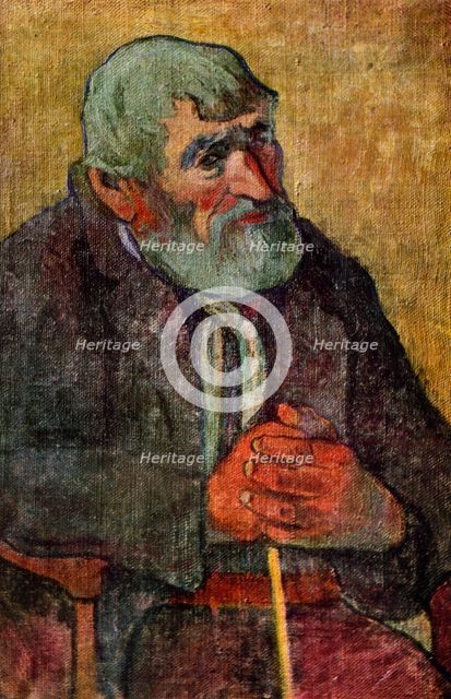'Portrait of an Old Man with a Stick', 1889-1890 (1939).Artist: Paul Gauguin