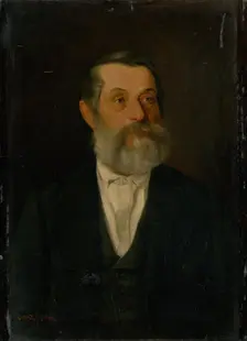 Portrait of an old man with grey beard, 1880. Creator: Gyula Stetka