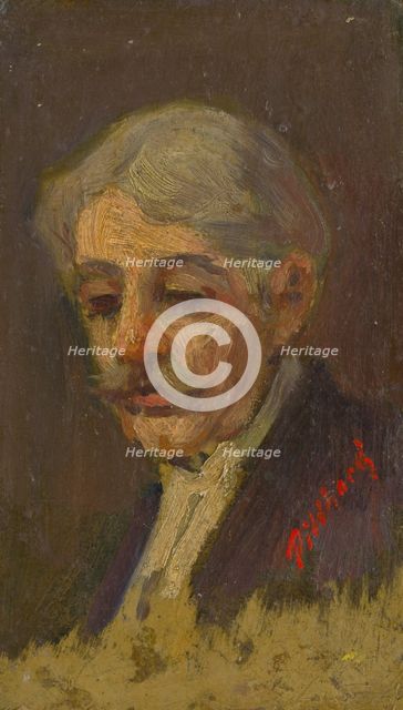Portrait of an Old Man with Half-Closed Eyes, around 1930. Creator: Ludovit Pitthordt.