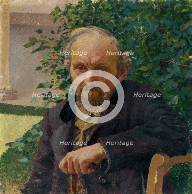Portrait of an Old Man, around 1900. Creator: Milan Thomka Mitrovsky.