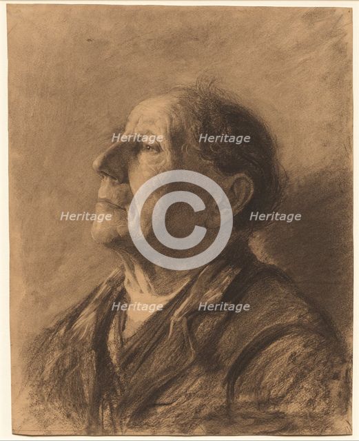 Portrait of an Old Man, c. 1884. Creator: John Kavanagh (American).