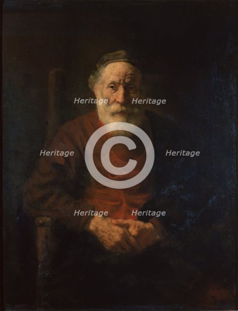Portrait of an Old Man in Red by Rembrandt, 1654. Creator: Rembrandt Harmensz van Rijn.
