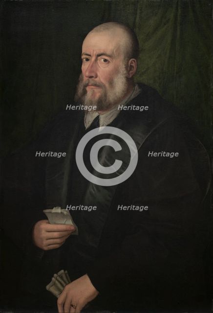 Portrait of an Old Man, mid-1500s. Creator: Giulio Campi (Italian, c. 1500-1572), attributed to.