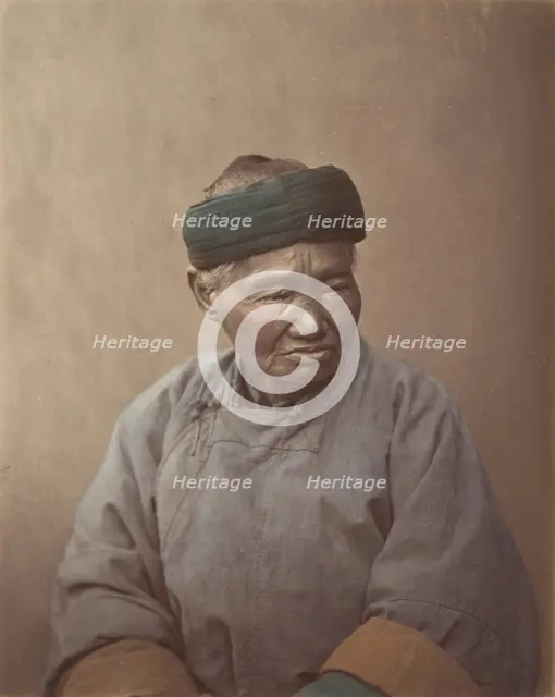 [Portrait of an Old Chinese Woman], 1870s. Creator: Baron Raimund von Stillfried.