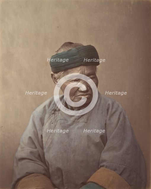 [Portrait of an Old Chinese Woman], 1870s. Creator: Baron Raimund von Stillfried.