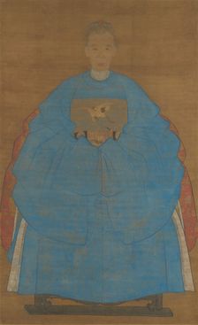 Portrait of an Old Lady, dated "xinyou" (1561 or 1621?). Creator: Ruan Zude