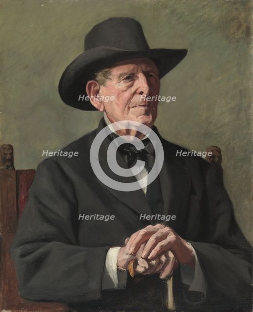 Portrait of an "Old Sea Captain", 19th century. Creator: Samuel Isham (American, 1855-1914).