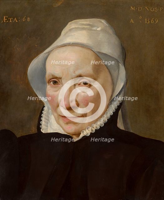Portrait of an Old Woman, 1569. Creator: Martin de Vos.