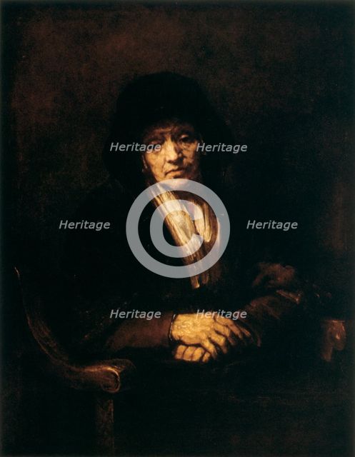 'Portrait of an Old Woman', 1654. Artist: Rembrandt Harmensz van Rijn    