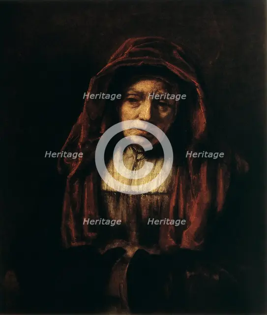 'Portrait of an Old Woman', 1654. Artist: Rembrandt Harmensz van Rijn    