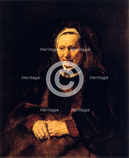 'Portrait of an Old Woman', 17th century. Artist: Rembrandt Harmensz van Rijn    