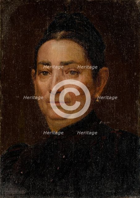 Portrait of an Old Woman, 1887. Creator: Ferdinand Katona.